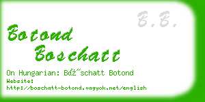 botond boschatt business card